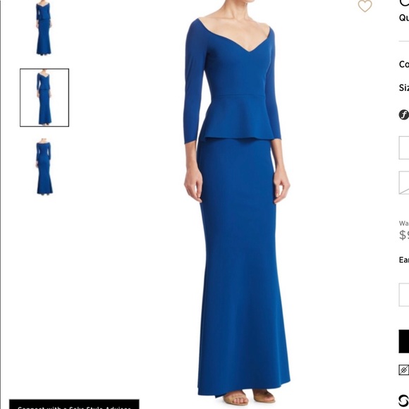 chiara boni blue dress